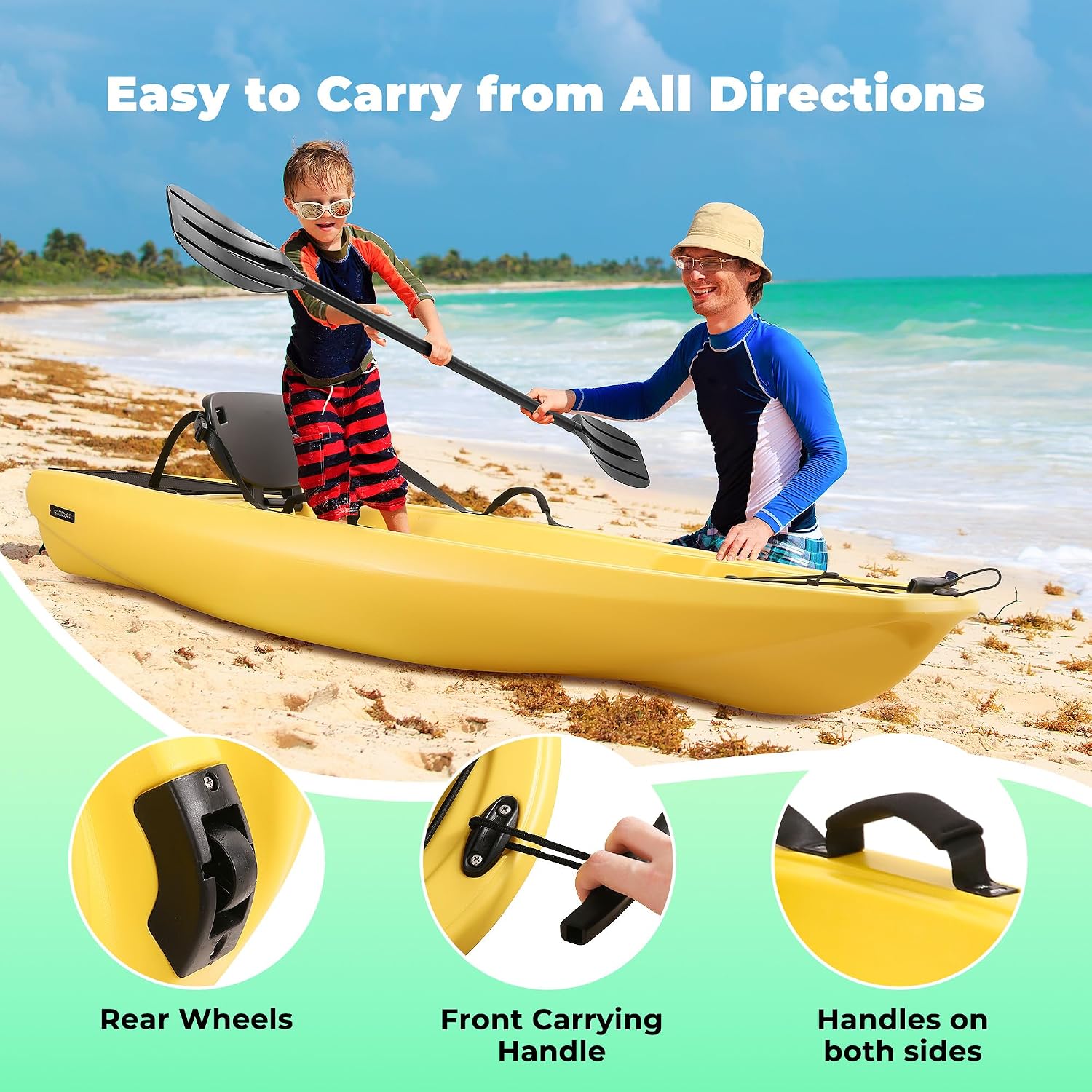 Kayak avec pagaie 6,5 pieds, b - Fishing Kayak Paddle avis et prix